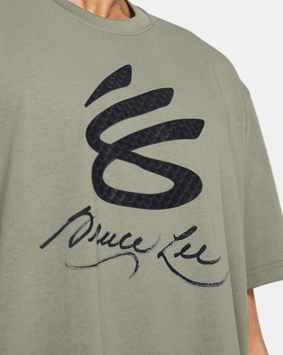 T-shirt voor heren Curry x Bruce Lee, Green, pdpMainDesktop image number 3